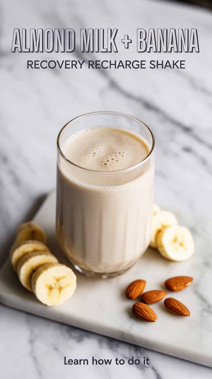 almond banana recovery shake