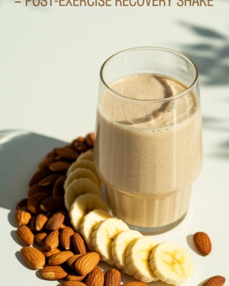 almond banana recovery shake