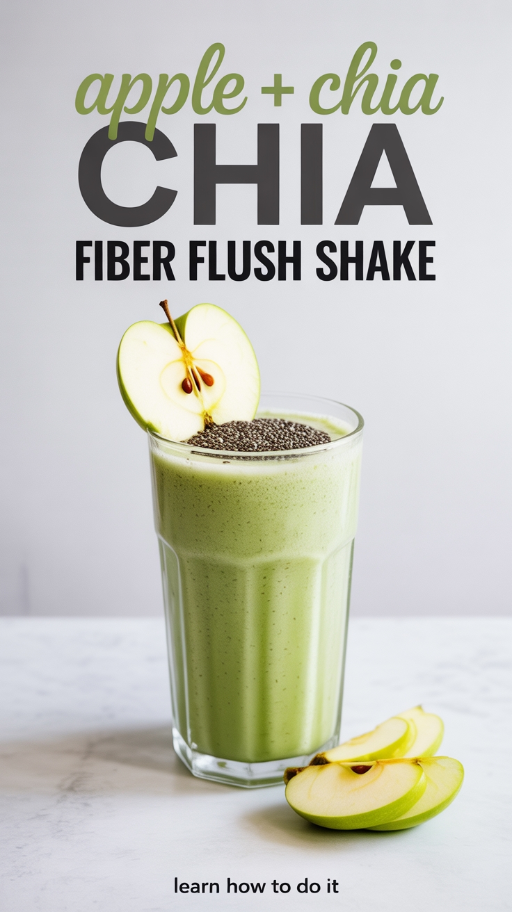 apple and chia fiber shake