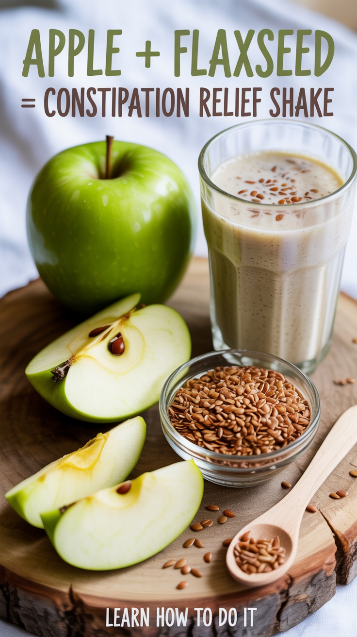 apple flaxseed constipation relief
