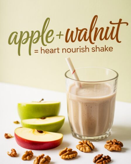 apple walnut heart shake