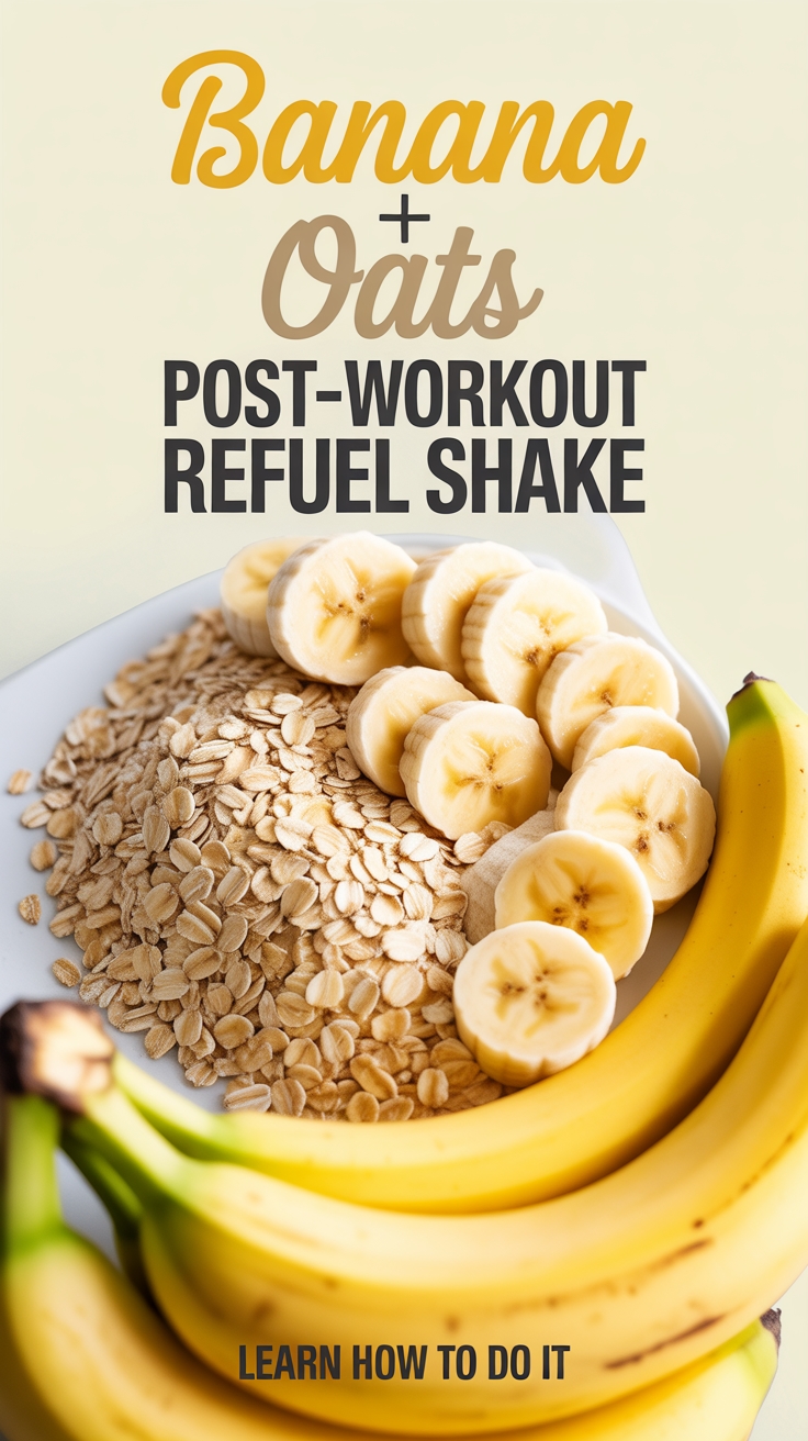 banana oatmeal post workout shake