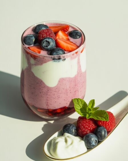 berry greek yogurt shake
