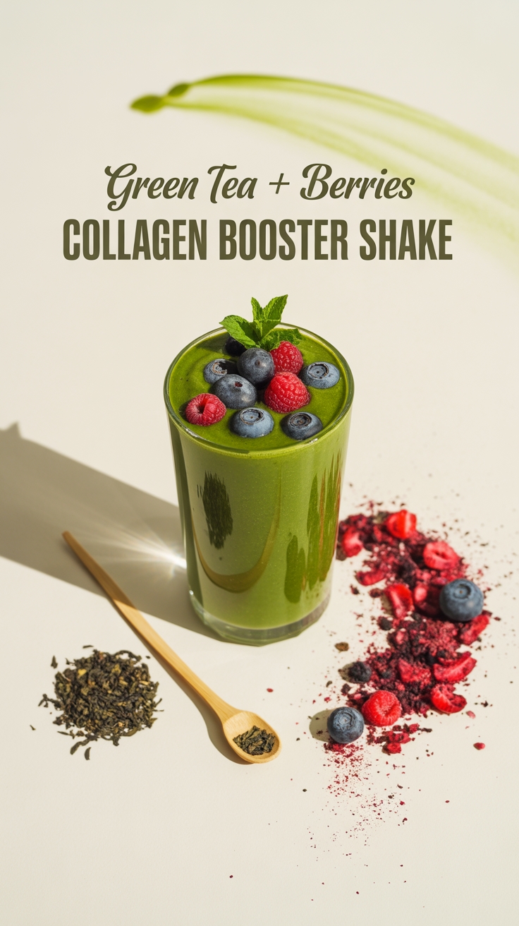 berry green tea shake