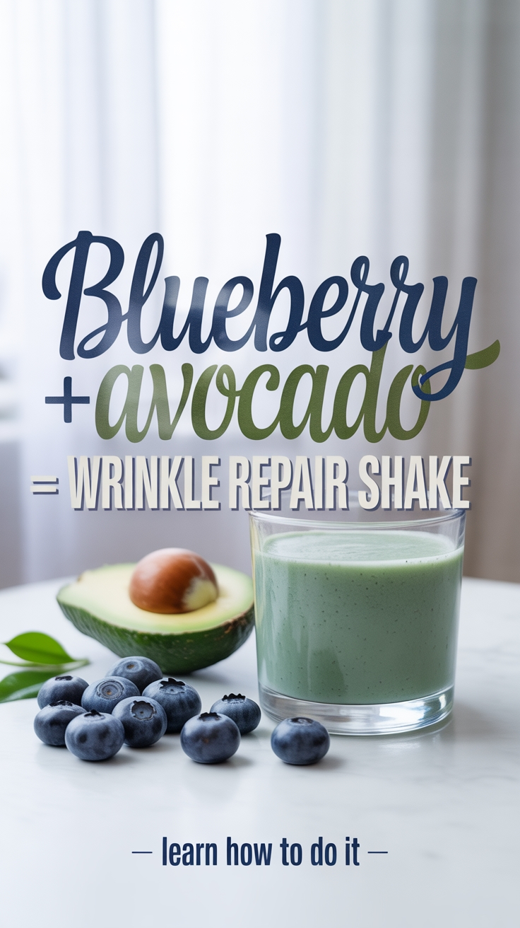blueberry avocado wrinkle shake