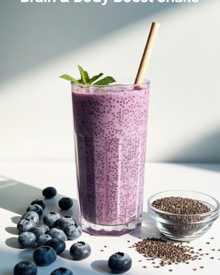 blueberry chia brain shake