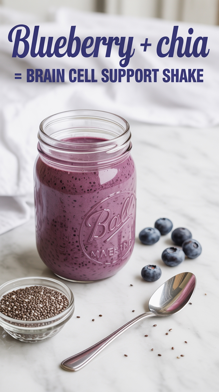 blueberry chia brain shake