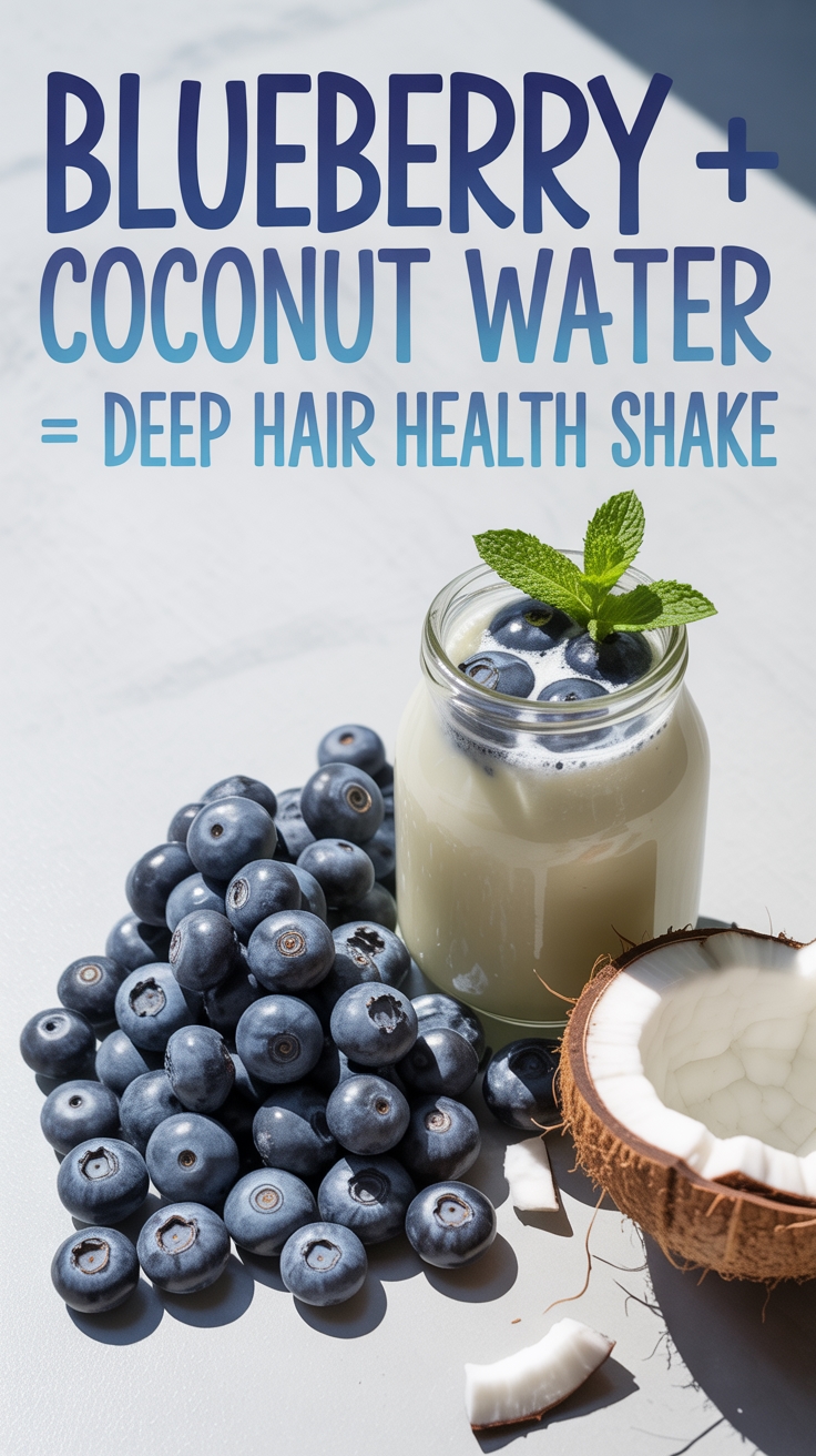 blueberry coconut hair shake