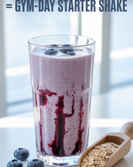 blueberry oats gym shake