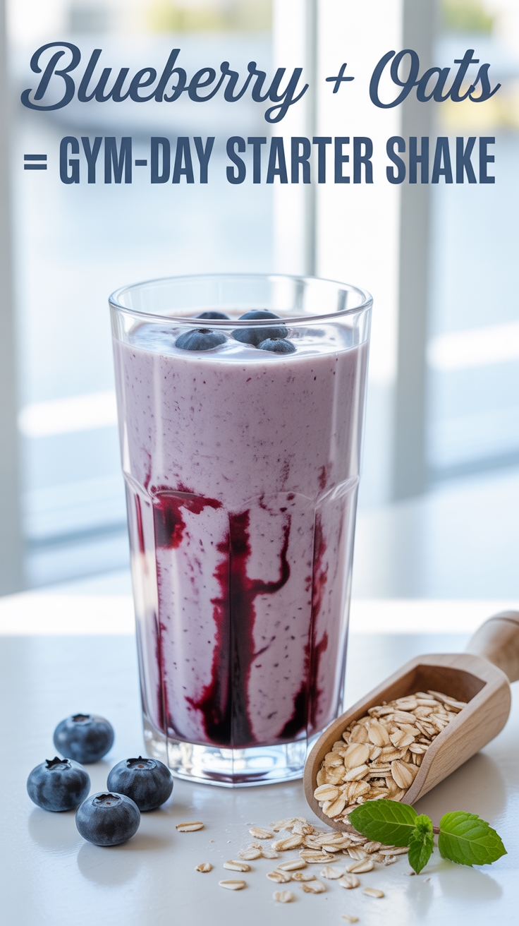 blueberry oats gym shake