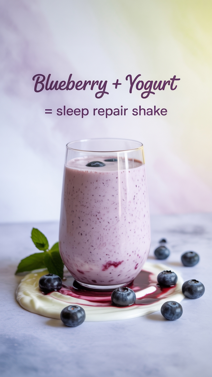 blueberry yogurt sleep shake