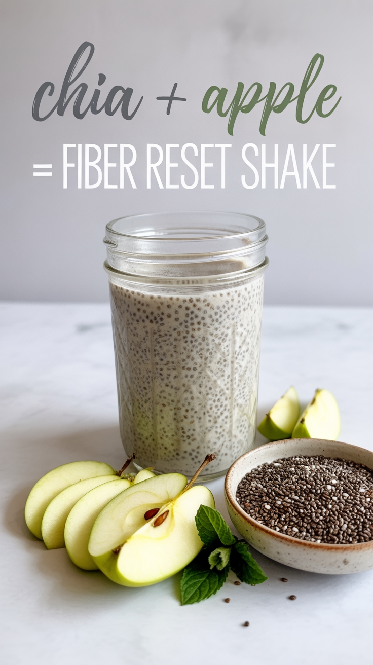 chia apple fiber shake