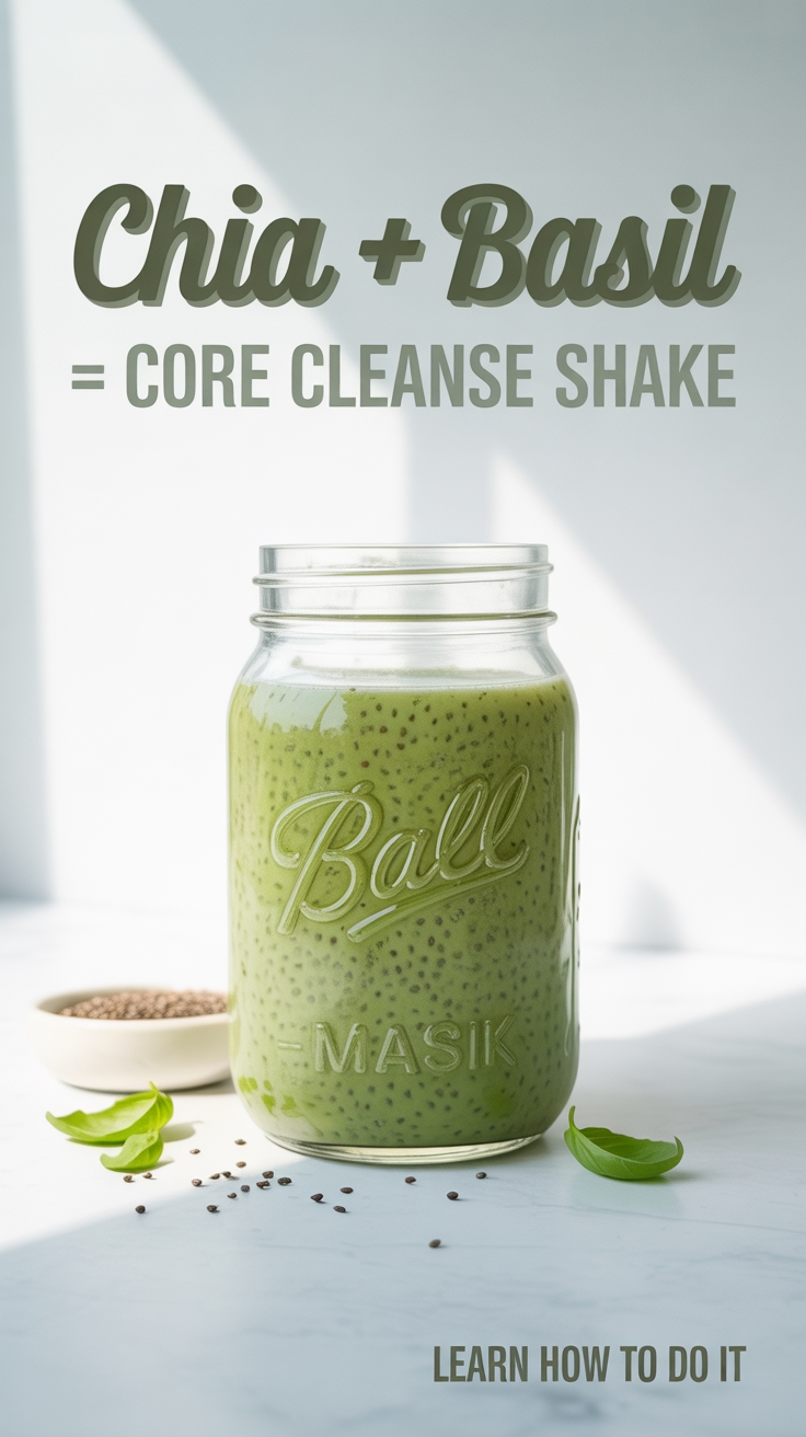 chia basil detox shake