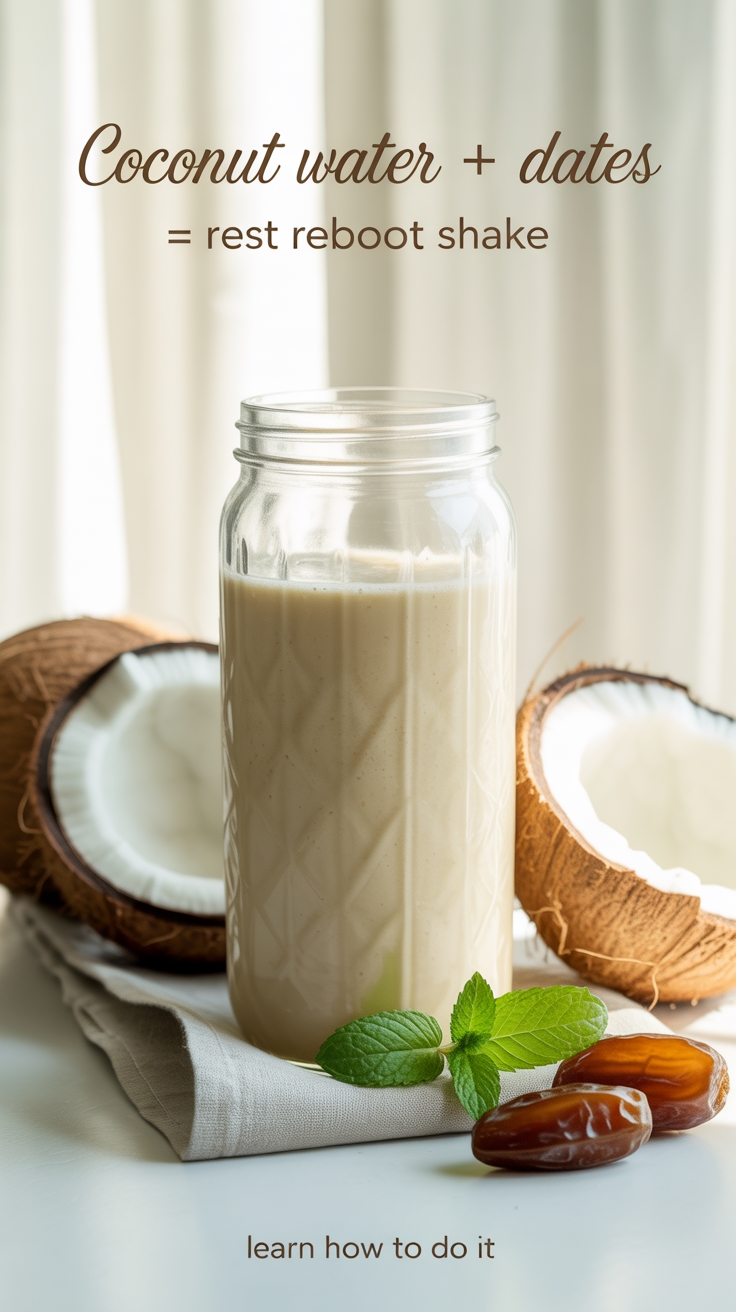 coconut water and dates shake