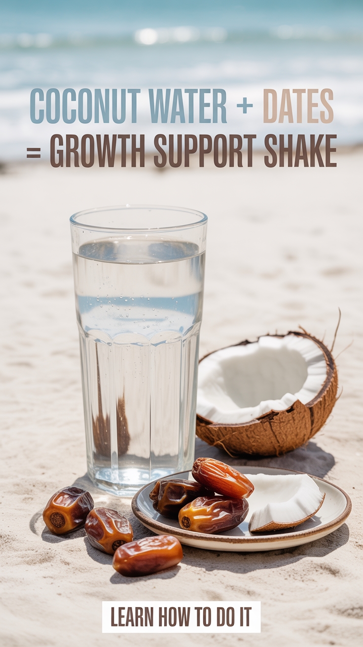 coconut water and dates shake