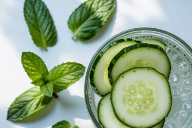 cooling cucumber mint tonic