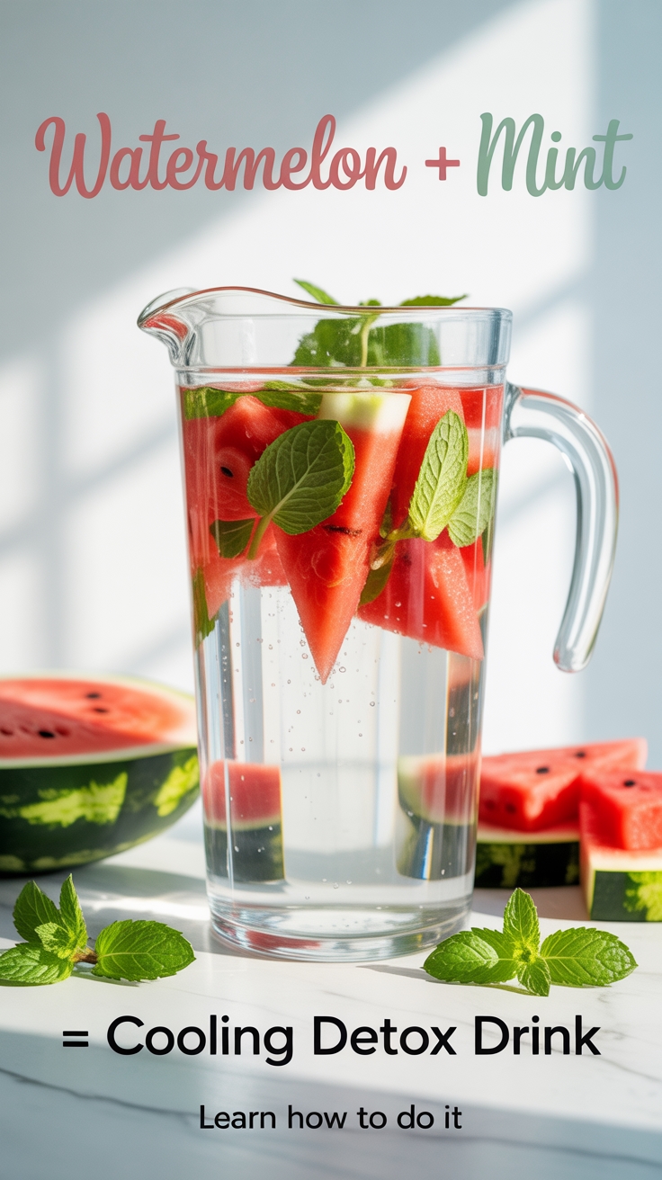 cooling mint watermelon drink