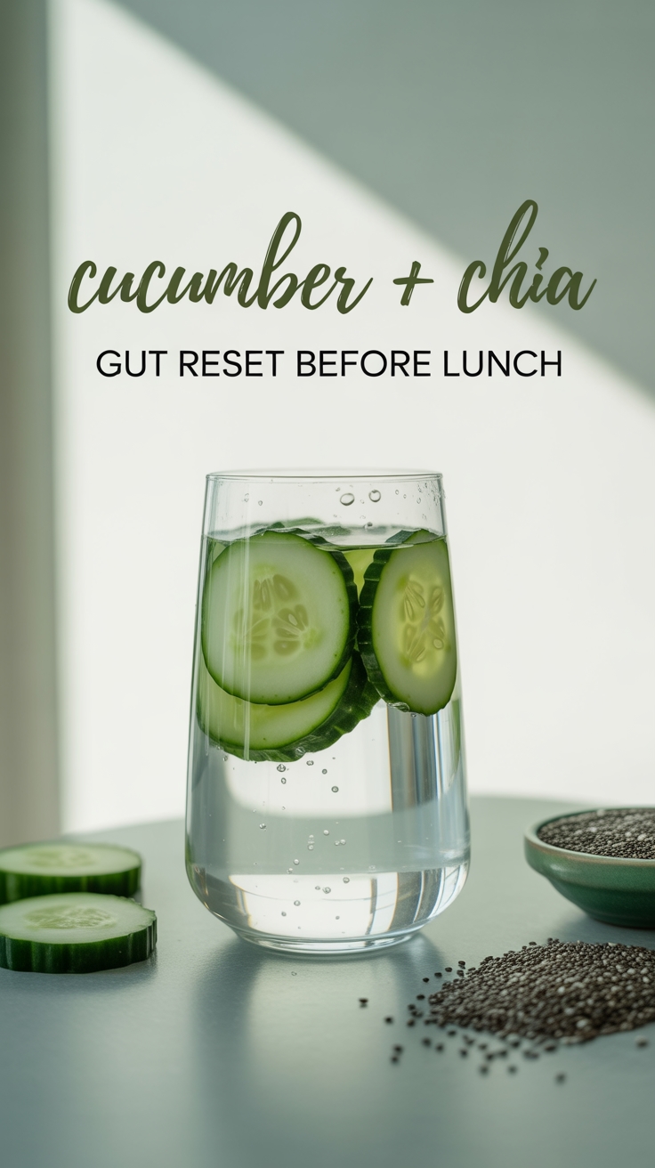 cucumber and chia gut reset