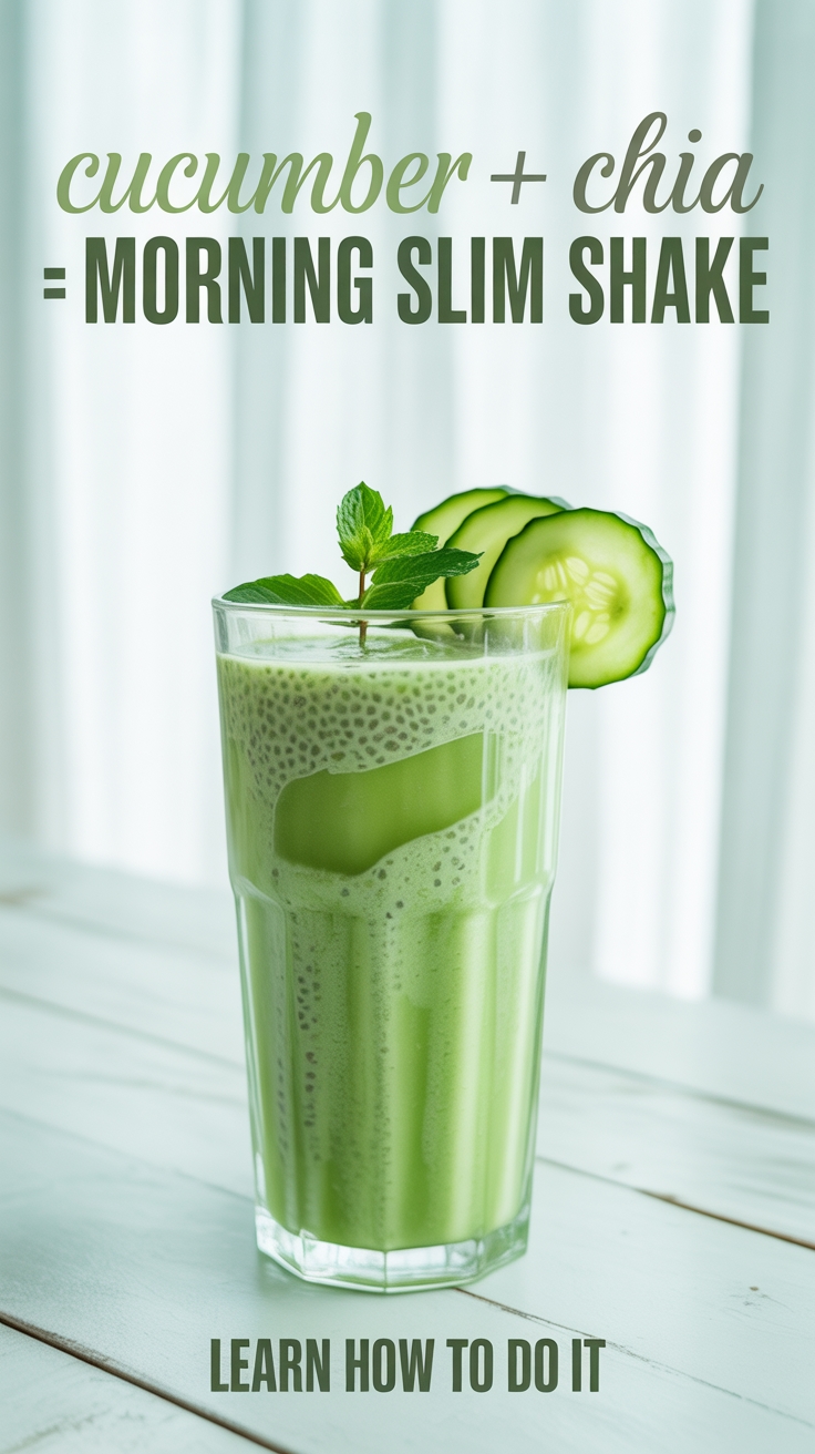 cucumber chia morning shake