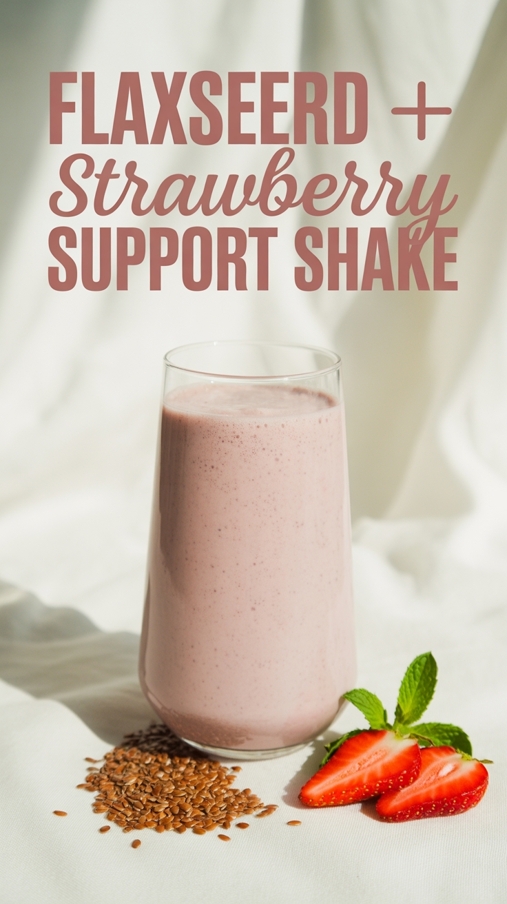 flaxseed and strawberry shake
