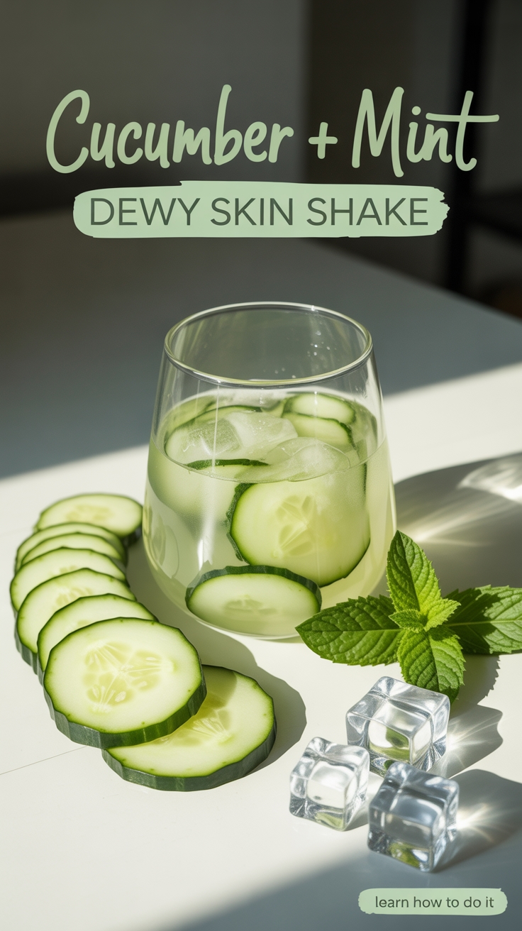 fresh cucumber mint shake