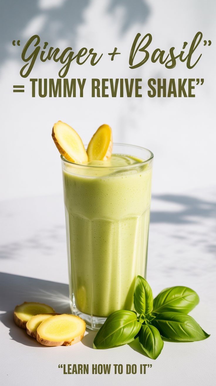 ginger basil tummy shake