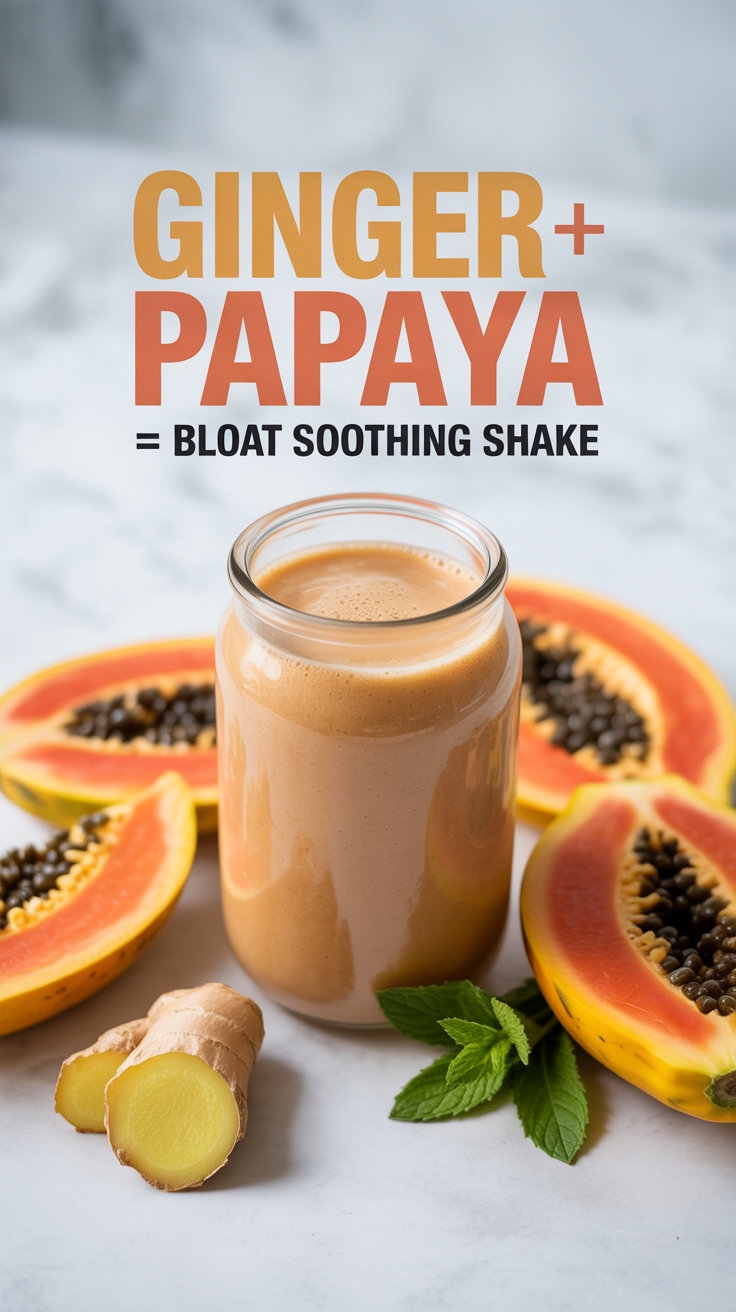 ginger papaya bloat relief