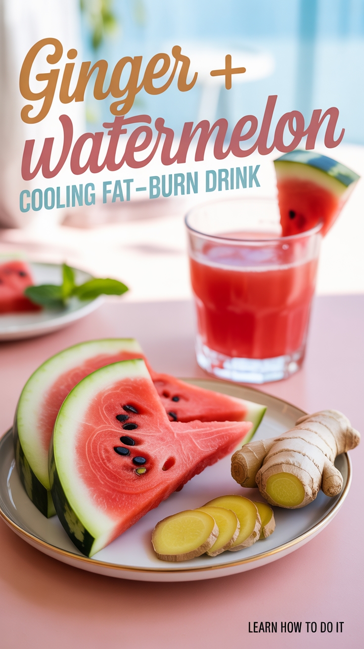 ginger watermelon cooling drink