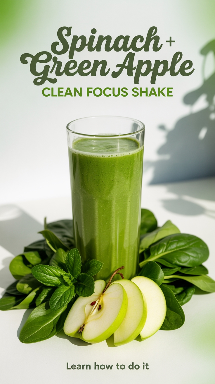 green apple spinach shake