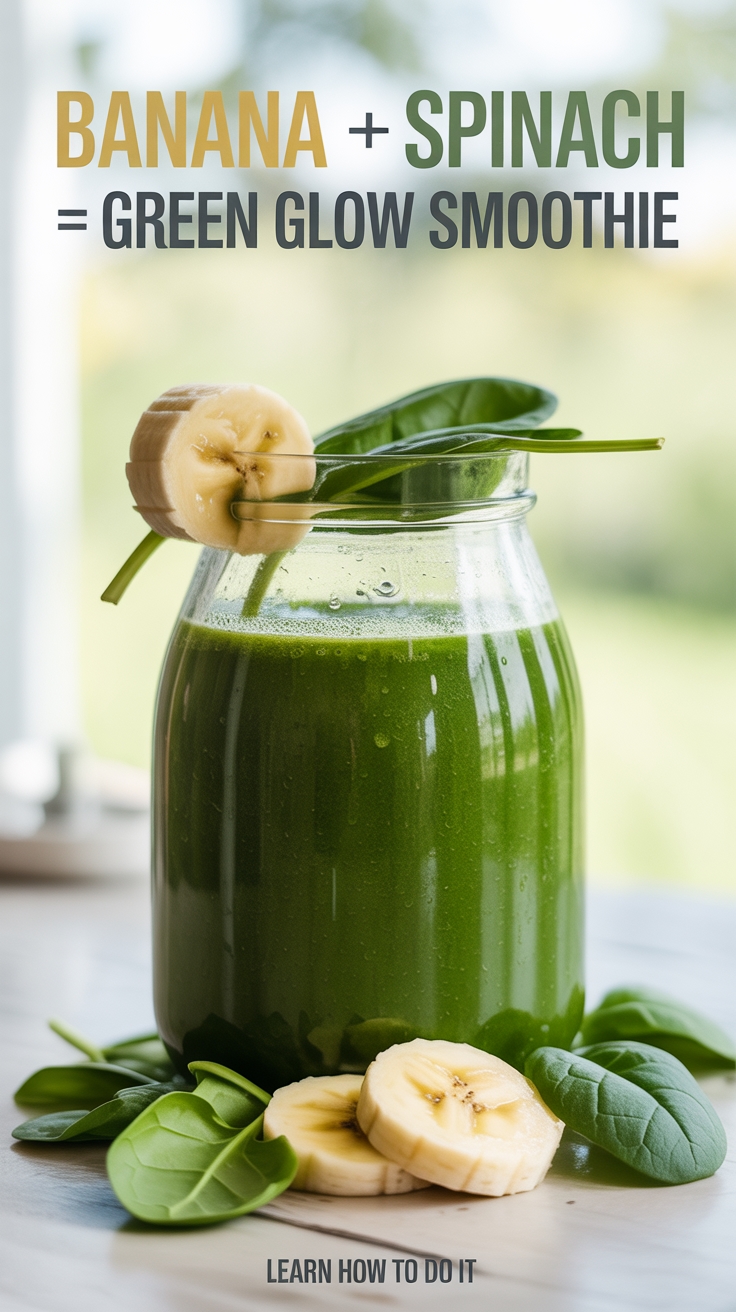 green smoothie with banana