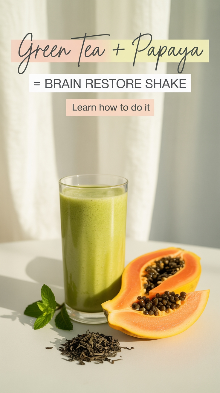 green tea papaya shake