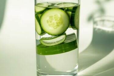 hydrating skin with cucumber