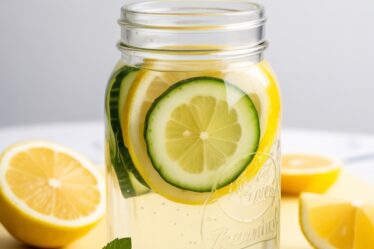lemon cucumber de bloating water