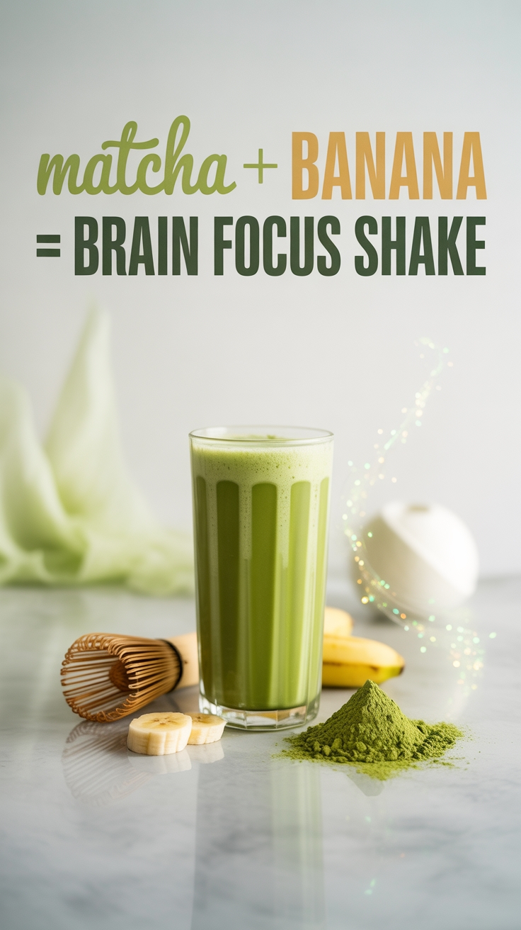 matcha banana brain shake