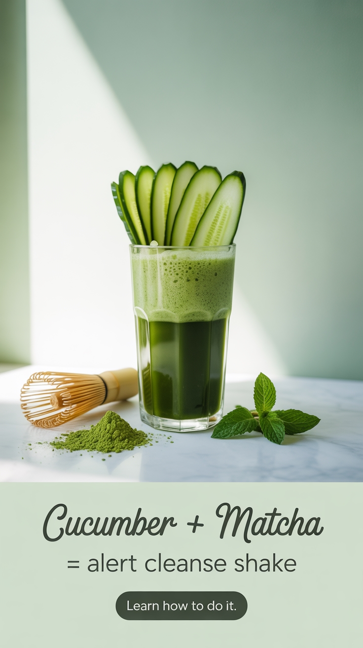 matcha cucumber cleanse shake