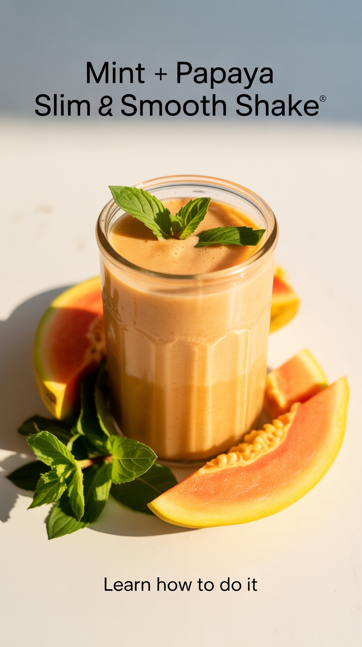 mint and papaya shake