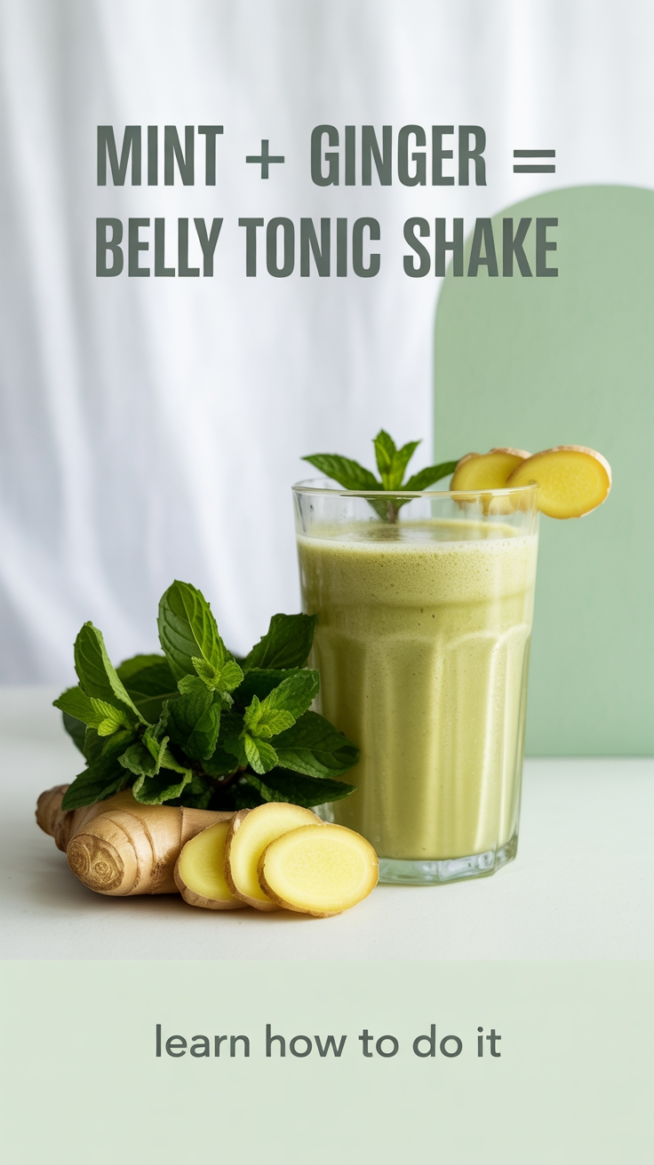 mint ginger belly shake