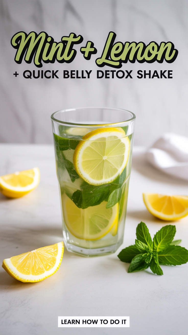 mint lemon detox shake