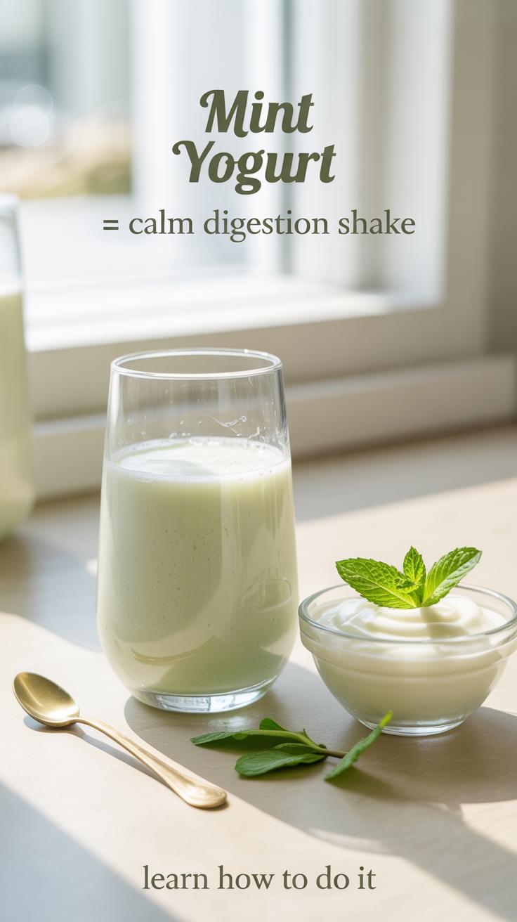 mint yogurt digestion shake