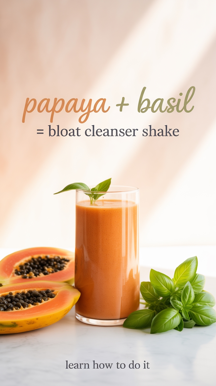 papaya basil bloat shake