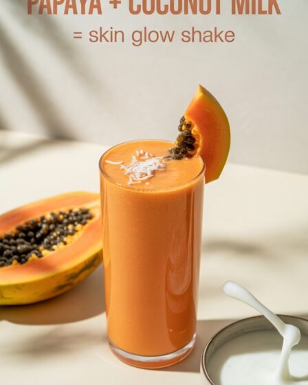 papaya coconut milk shake