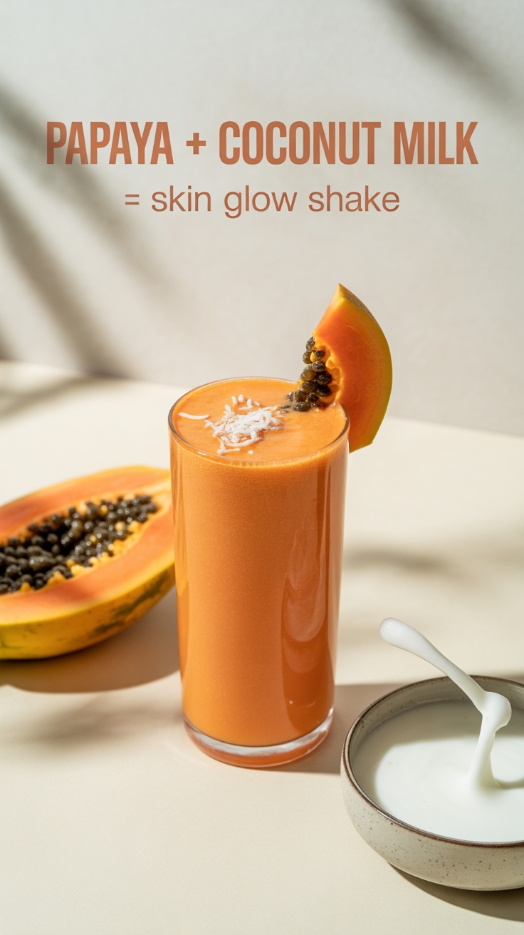 papaya coconut milk shake