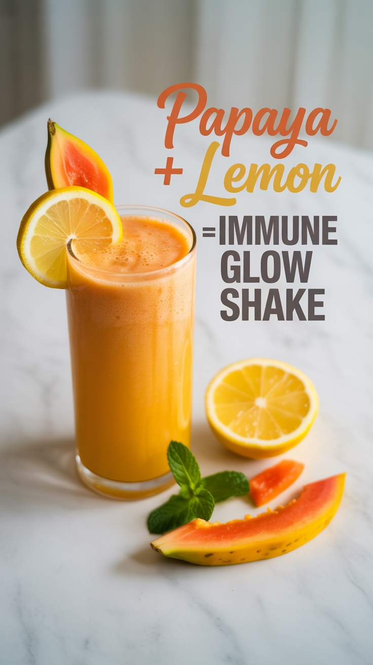 papaya lemon immunity shake