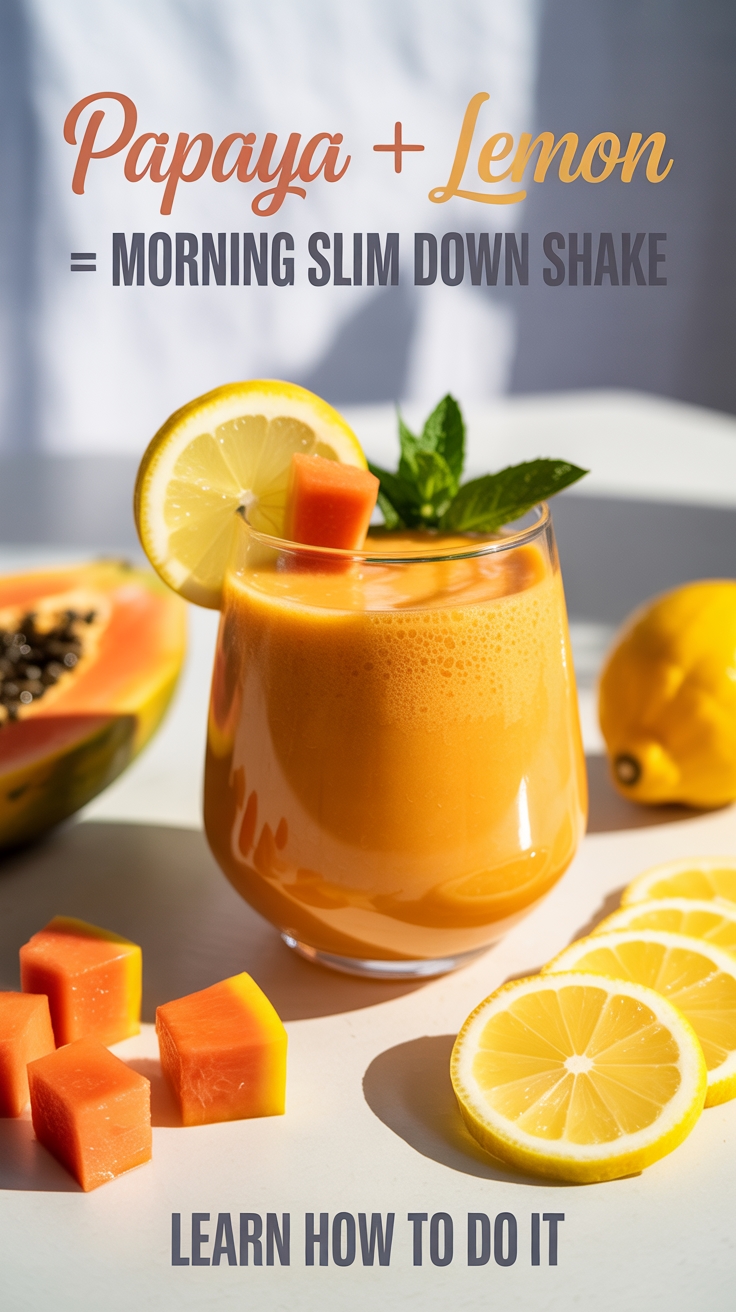 papaya lemon morning shake