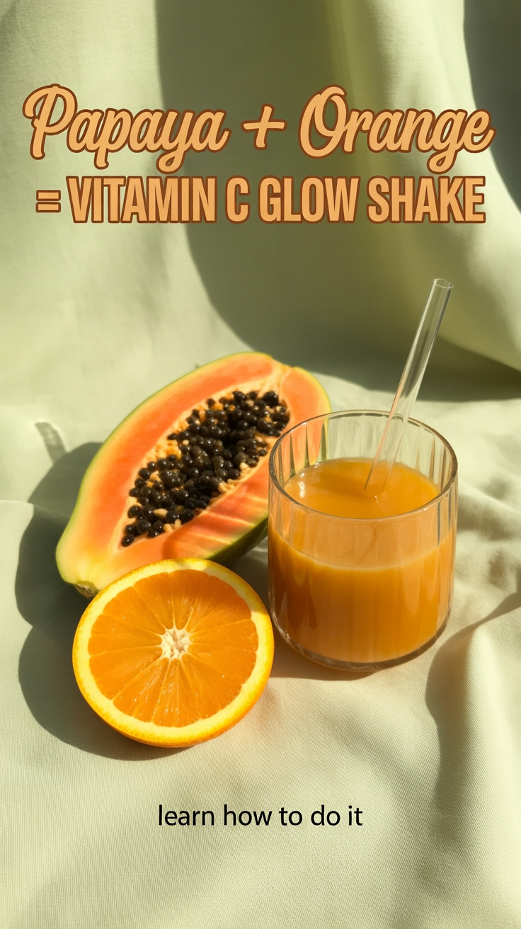 papaya orange vitamin shake