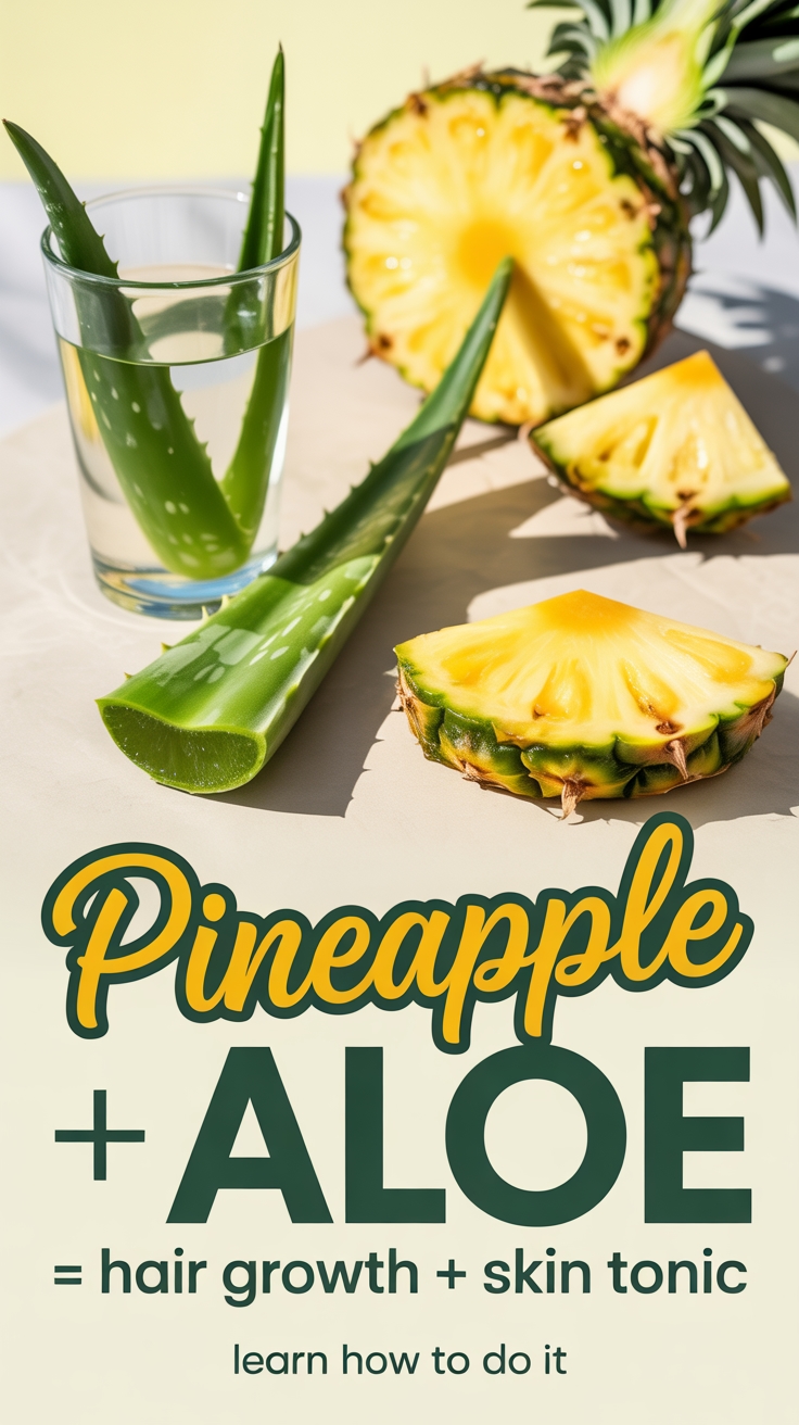 pineapple aloe hair skin