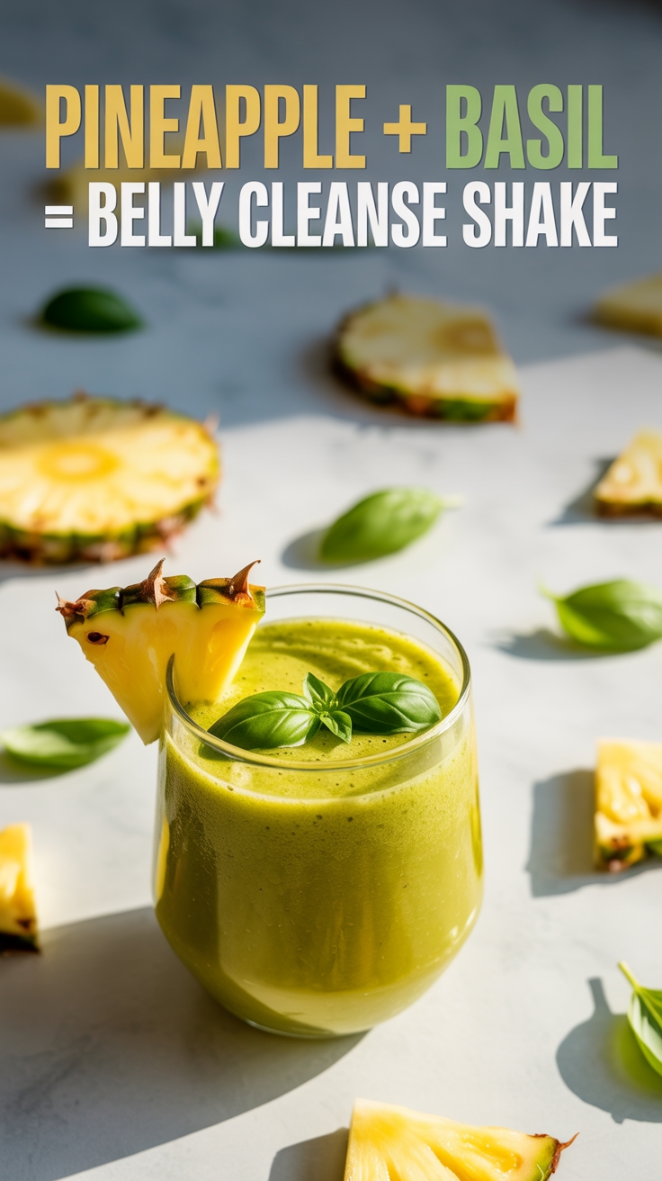 pineapple basil cleanse shake