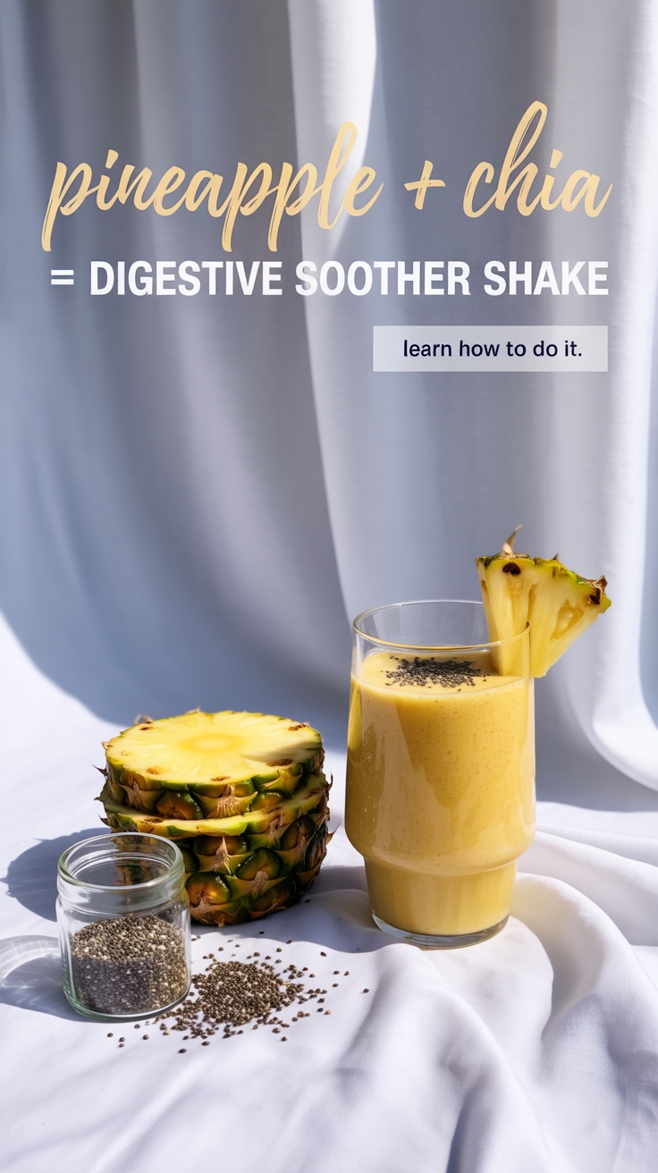 pineapple chia digestive shake