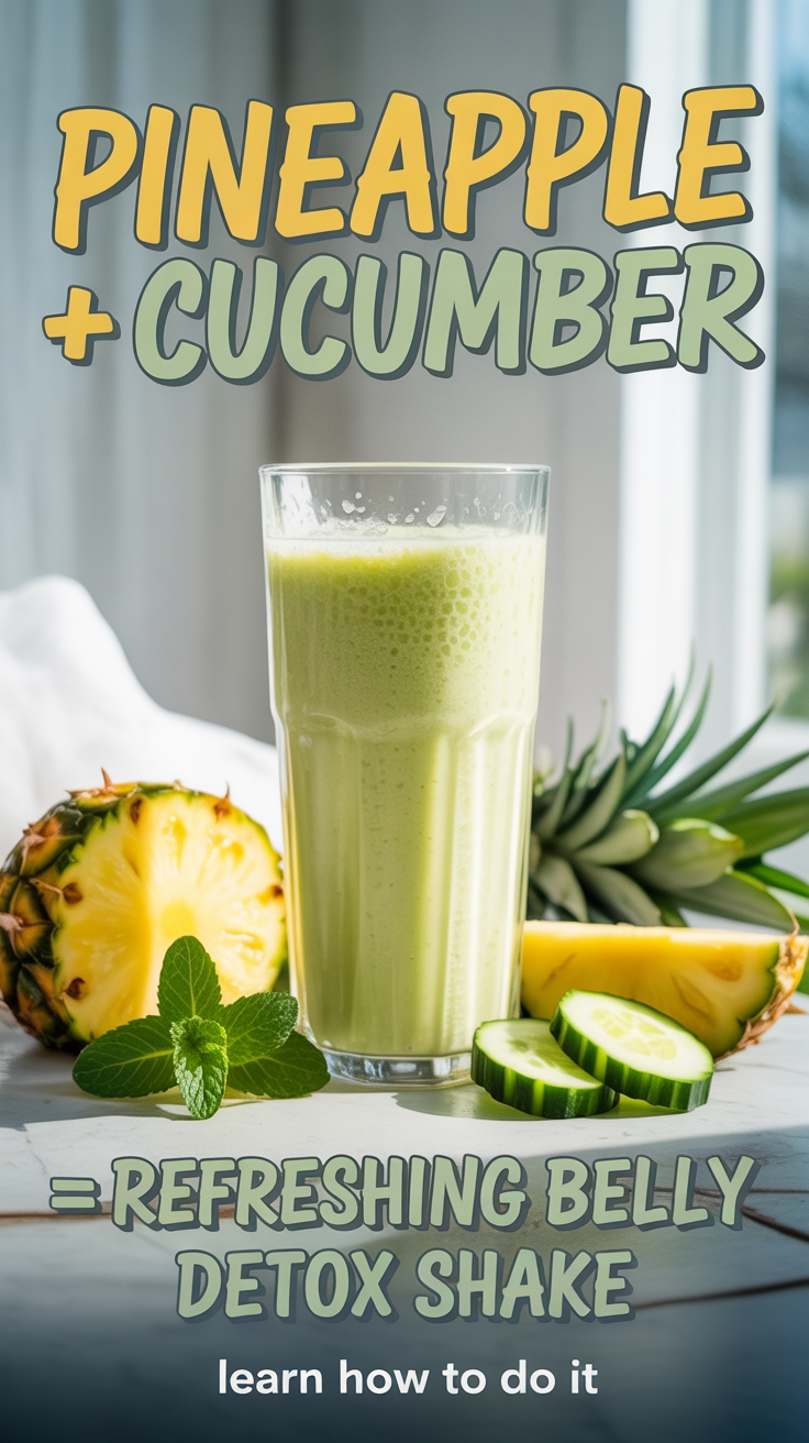 pineapple cucumber detox shake