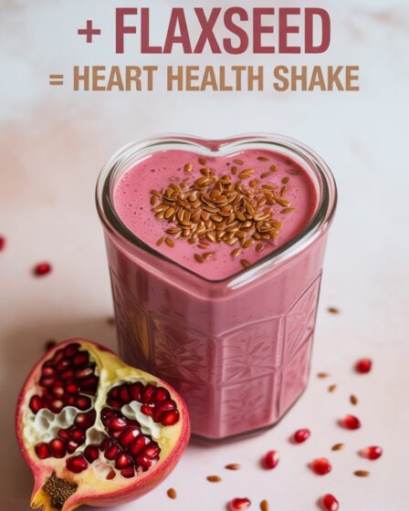 pomegranate flaxseed heart shake